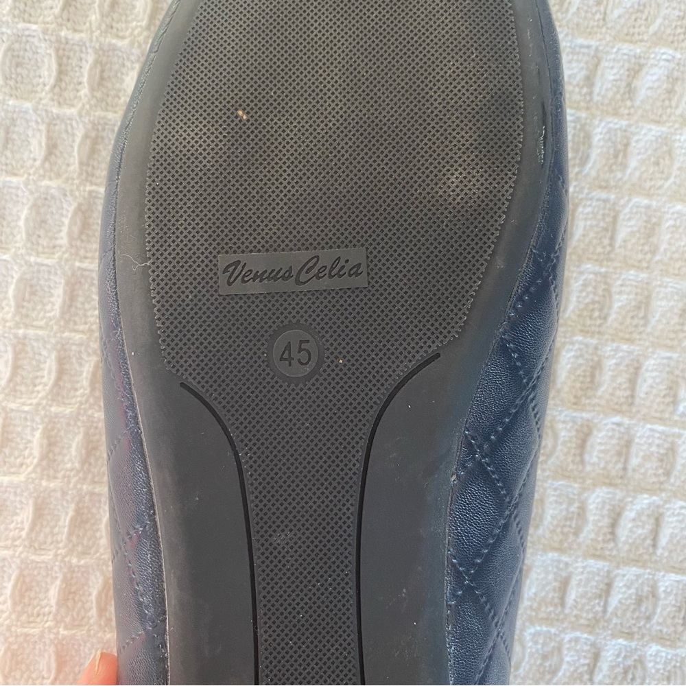 VenusCelia dark blue bow loafer flats size 10 - Picture 6 of 9